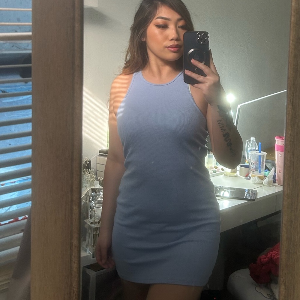 Perfect condition mini blue dress